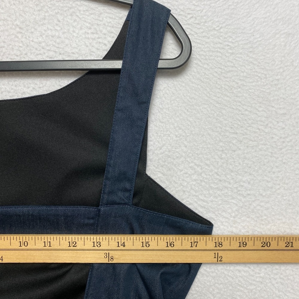 Betsey Johnson Dress Womens 12 Dark Navy Denim Studded Open Back Y2K - Picture 7 of 10